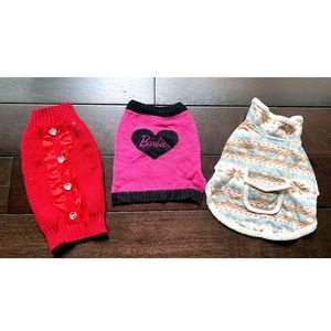 SPHYNX/PET Clothing Bundle (Size Small) [Christmas, Barbie, Boho Fleece]